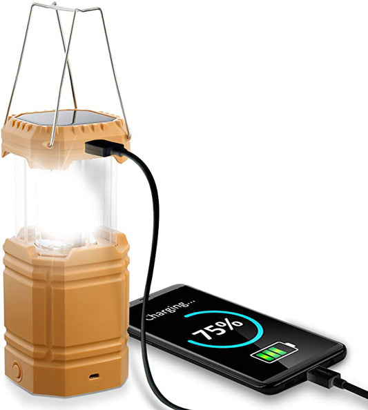 Solar Camping käsivändaga latern, kaasaskantav ülihele LED-taskulamp koos laetava akuga