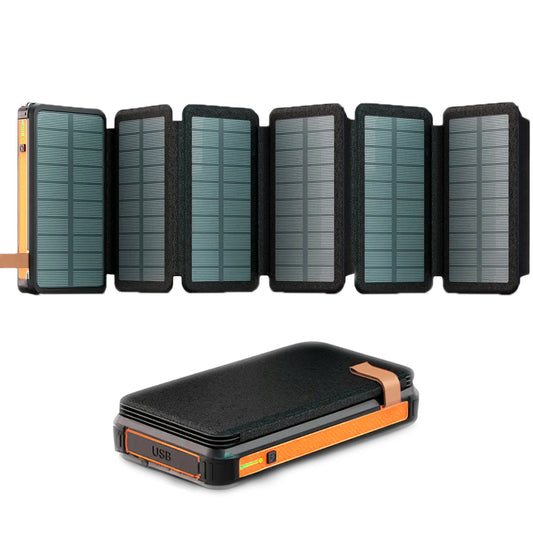 Ausverkauf: Solar Powerbank Extreme 2.0 - 6 faltbare Panels - USB-C  Fast Charging Testsieger mit 25000mAh