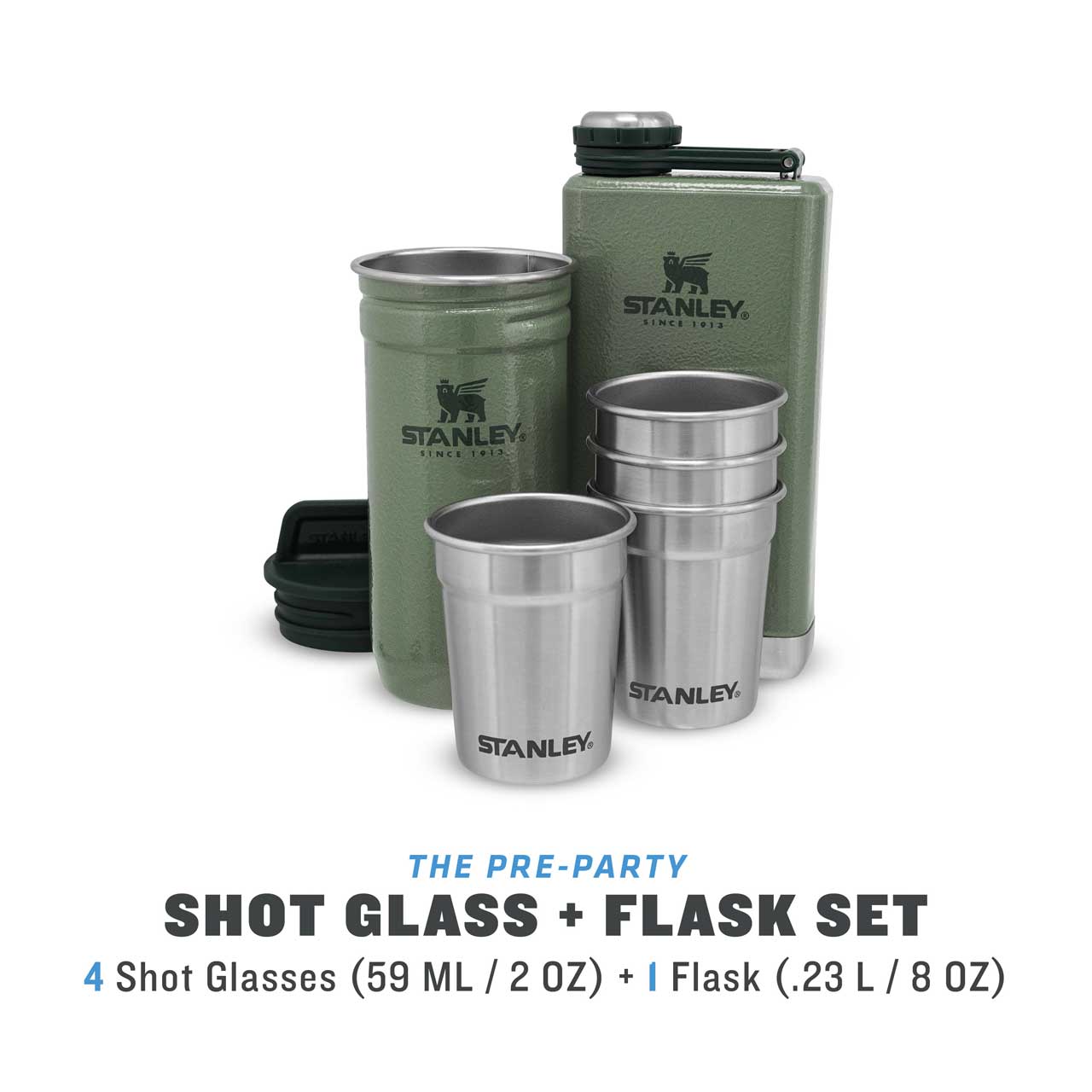 Stanley Adventure Shot Glass & Flask Set, 6 tk.