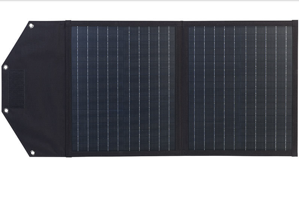 Kokkupandav päikesepaneel avariitoite jaoks - 2 monokristallilist päikesepatarei - MC4 pistik - 50 W