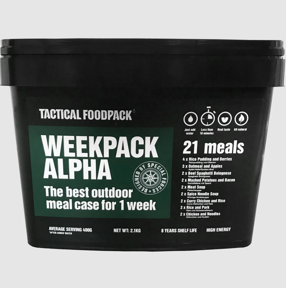 Tactical Foodpack Premium Week Pack – Alfa – 2080 grammi – 21 toidukorda