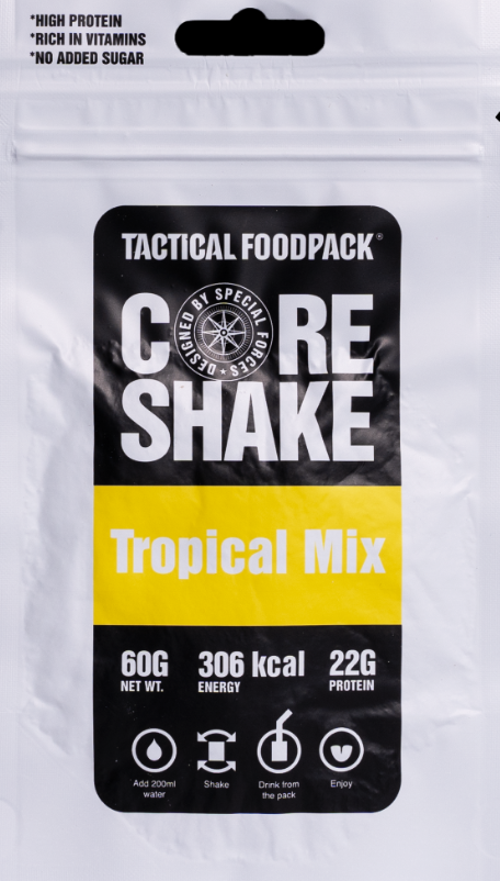 Core Shake Tropical Mix - Karastusjook - Hädaabi - Toiduratsioon - Hädaabijook - Hädaabi - Hädaabipakk/Toidupakk - Toiduratsioon - Ellujäämisratsioon - Ellujäämistoit - Toitained/toitumine Energiajook -