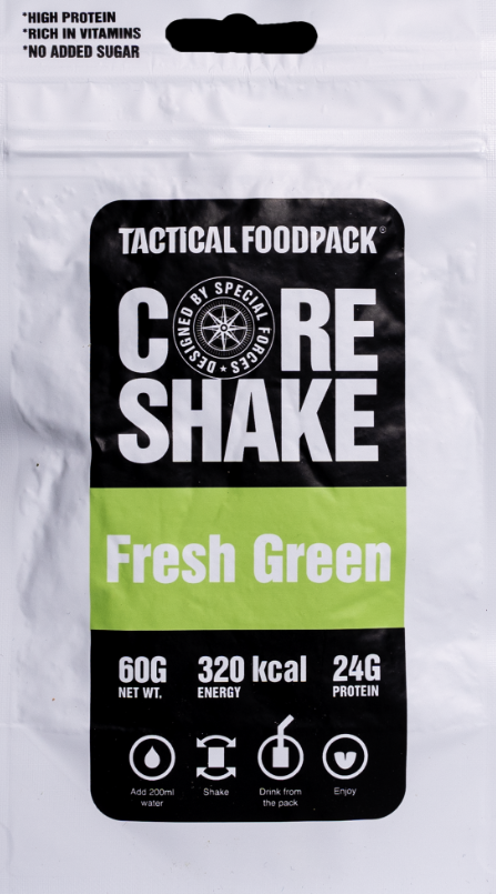 Core Shake Fresh Green - Karastusjook - Hädaabi - Toidu ratsioon - Hädaabijook - Hädaabi - Hädaabipakk / Toidupakk - Toiduratsioon - Ellujäämisratsioon - Ellujäämistoit - Toitained / Toitumine Energiajook -