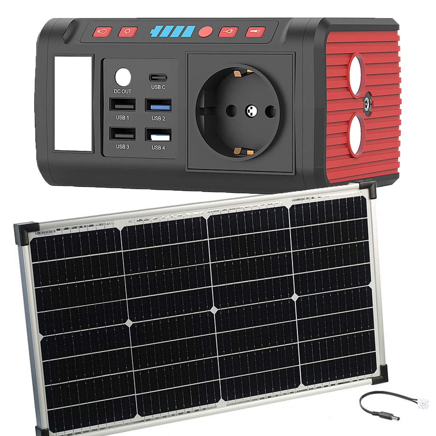 Päikesepaneel sülearvutite ja muude seadmete toitepangaga Avariigeneraator Päikeseenergiapank