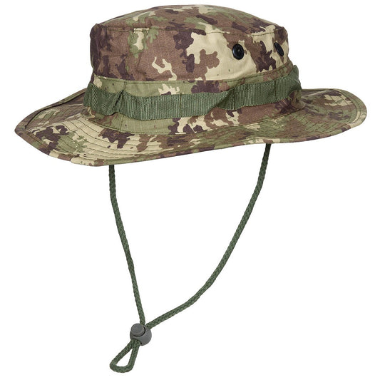 Tactical Boonie – Bush Hat, Chin Strap Forest Camo 2